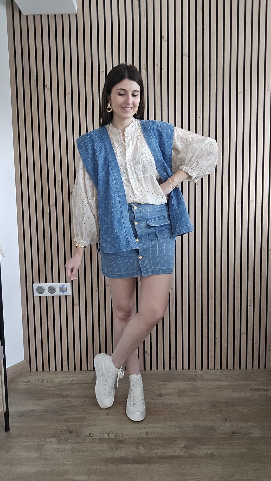 Veste en jean sans manches MANON