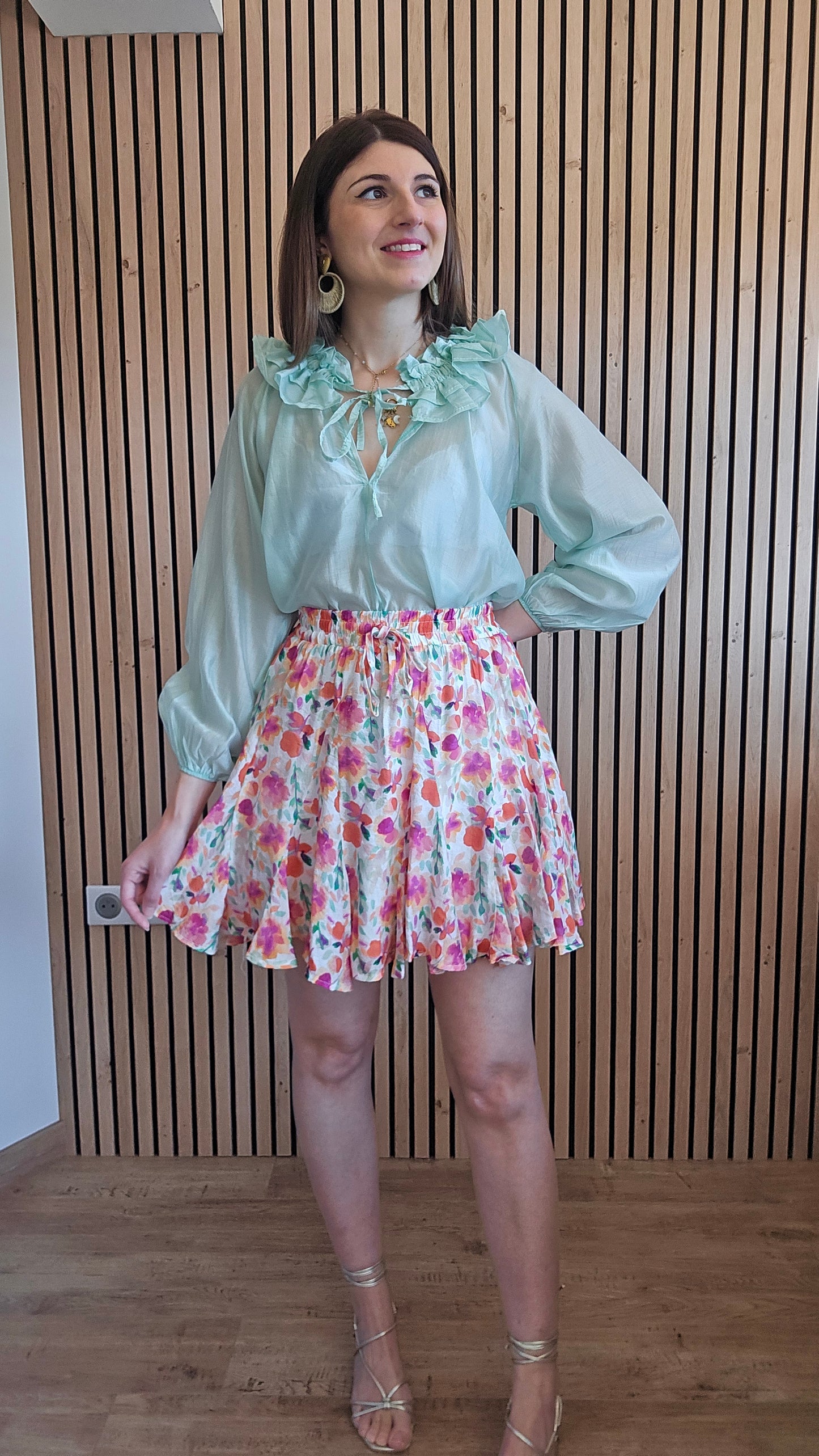 Blouse vert d'eau NAIA