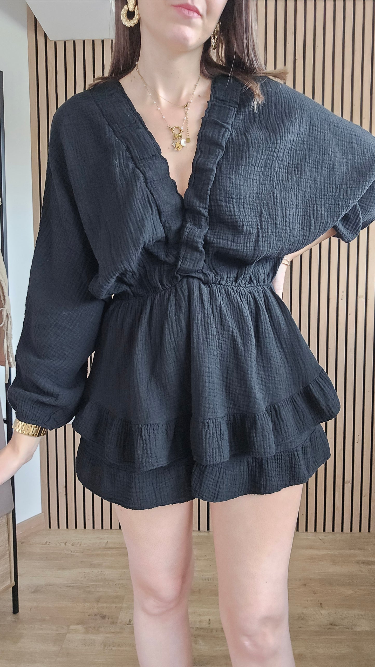 Combi short noire MYA