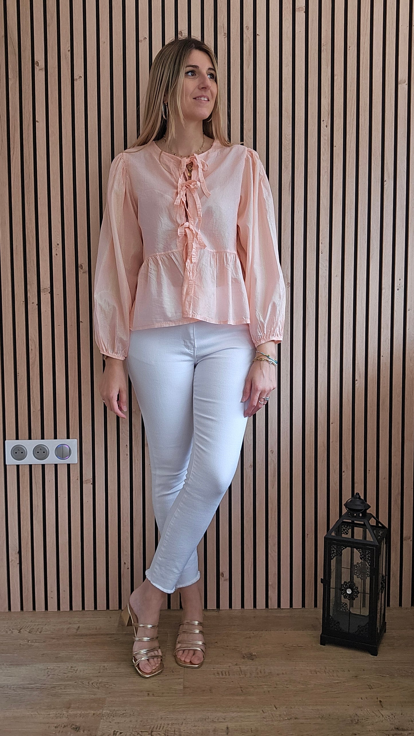 Blouse saumon SOPHIA