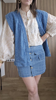 Veste en jean sans manches MANON
