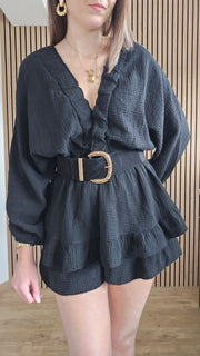 Combi short noire MYA