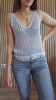Top argenté VICKY