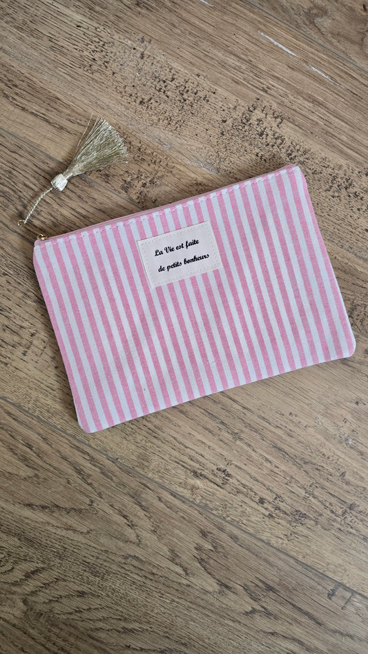 Pochette Vichy rose