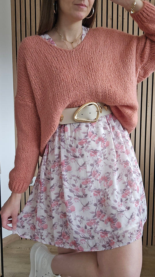 Pull terracotta LISANDRE