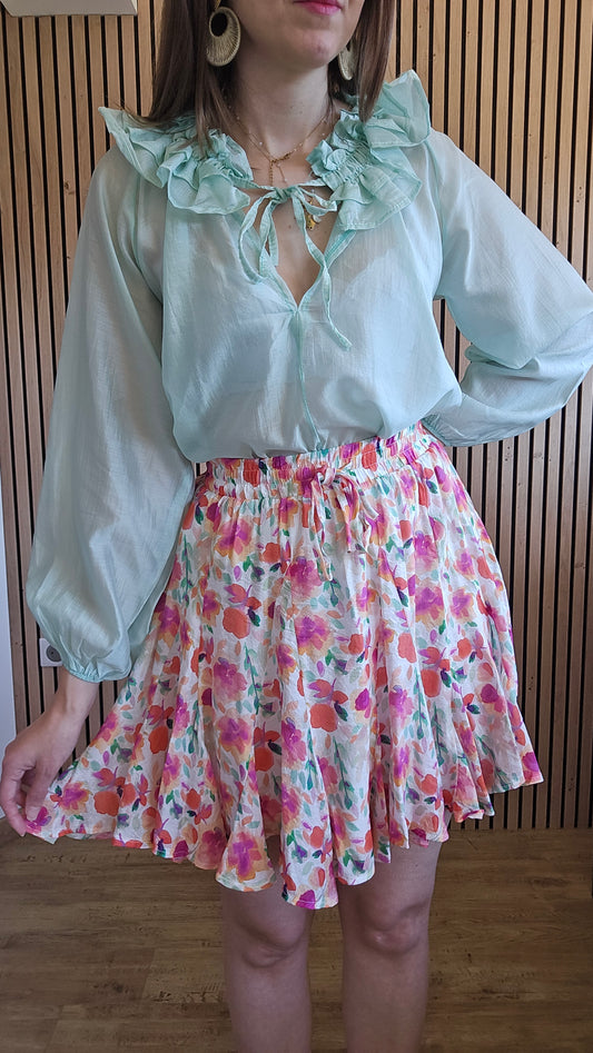 Blouse vert d'eau NAIA