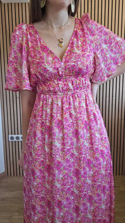 Robe longue fushia NAOMIE