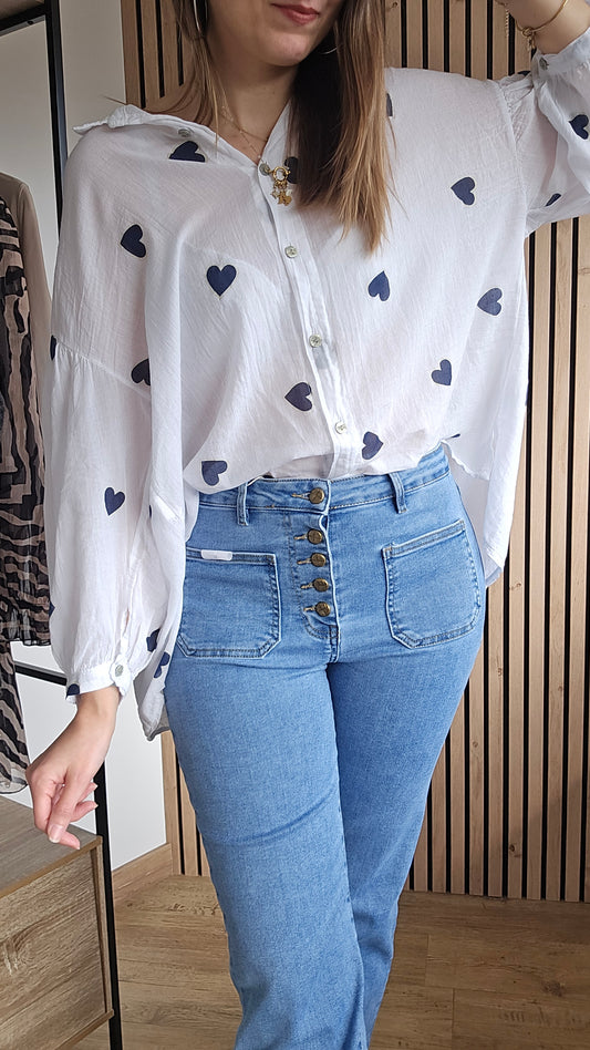 Chemise coeur LAETITIA